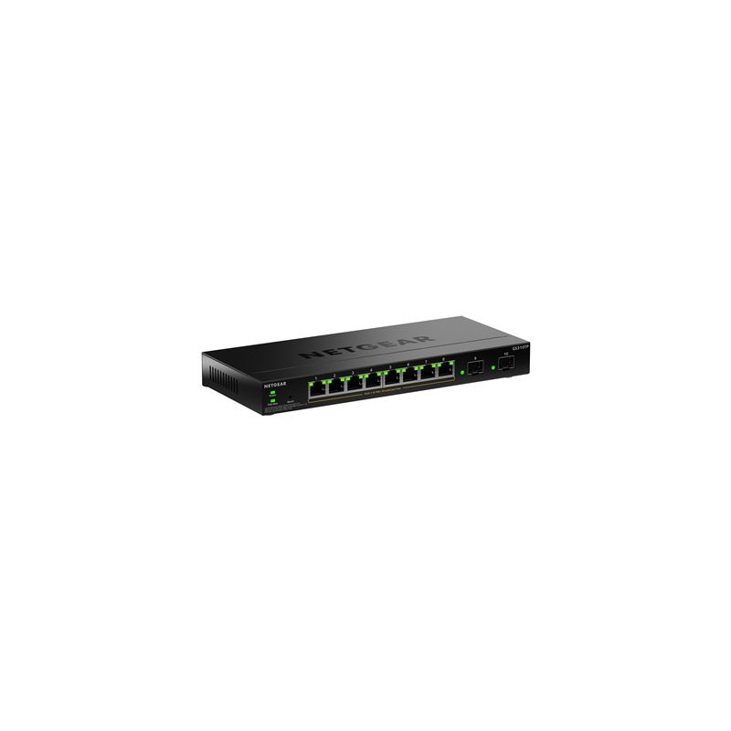 NETGEAR GS310TPv2 - Prepínac - 2+/L3 Lite - inteligentní - 8 x 10/100/1000 (PoE+) + 2 x SFP - desktop, pro pripevnení na zed
