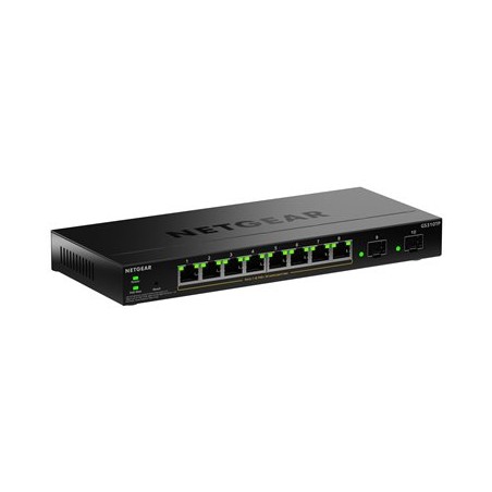 NETGEAR GS310TPv2 - Prepínac - 2+/L3 Lite - inteligentní - 8 x 10/100/1000 (PoE+) + 2 x SFP - desktop, pro pripevnení na zed