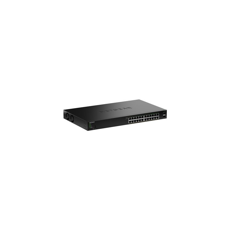 NETGEAR GS324TPv2 - Prepínac - 2+/L3 Lite - inteligentní - 24 x 10/100/1000 (PoE+) + 2 x SFP - Lze montovat do rozvadece - PoE+