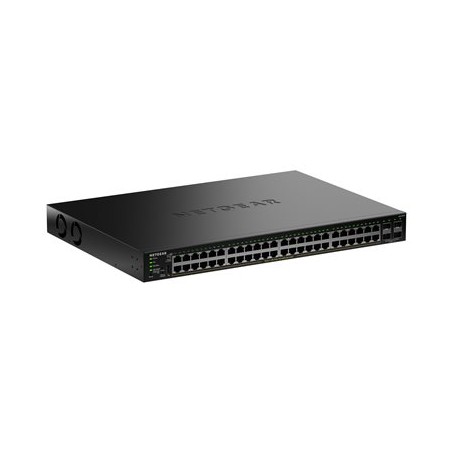 NETGEAR GS348TPv2 - Prepínac - 2+/L3 Lite - inteligentní - 48 x 10/100/1000 (PoE+) + 4 x SFP - desktop, Lze montovat do
