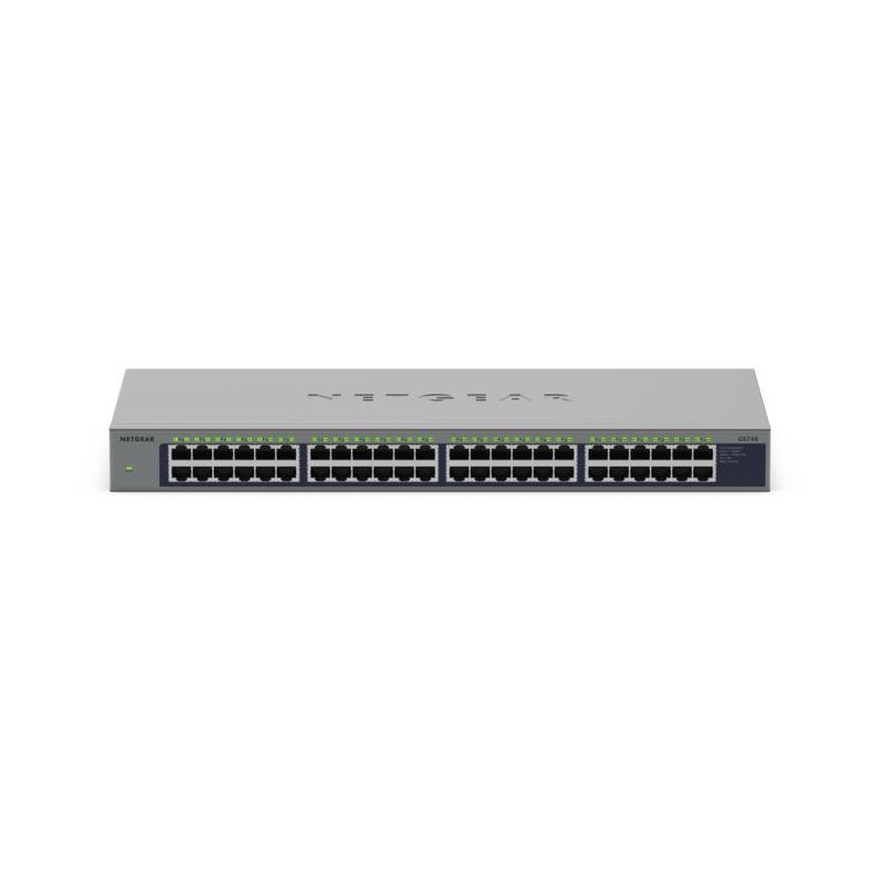 NETGEAR GS748 - Prepínac - nerízený - 48 x 10/100/1000 - desktop, pro pripevnení na zed