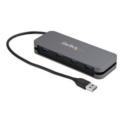 StarTech.com 4 Port USB 3.0 Hub, 4x USB-A, 5Gbps Laptop/Desktop USB Type-A Hub, USB Bus Powered, 11" Long Cable with Cable