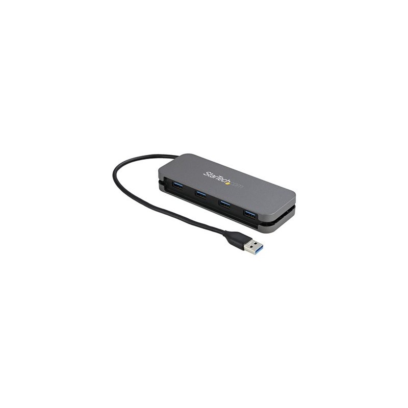 StarTech.com 4 Port USB 3.0 Hub, 4x USB-A, 5Gbps Laptop/Desktop USB Type-A Hub, USB Bus Powered, 11" Long Cable with Cable