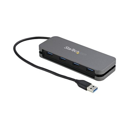 StarTech.com 4 Port USB 3.0 Hub, 4x USB-A, 5Gbps Laptop/Desktop USB Type-A Hub, USB Bus Powered, 11" Long Cable with Cable