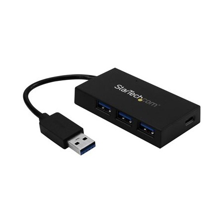 StarTech.com 4 Port USB 3.0 Hub, USB Type-A Hub with 1x USB-C & 3x USB-A Ports (SuperSpeed 5Gbps), USB Bus Powered, USB 3.1/USB
