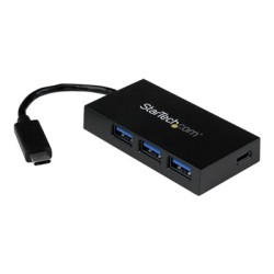 StarTech.com 4-Port USB 3.0 Hub - Powered USB 3.1 Gen 1 Hub - USB-C to 1x USB-C and 3x USB-A Adapter - USB-C Port Expander