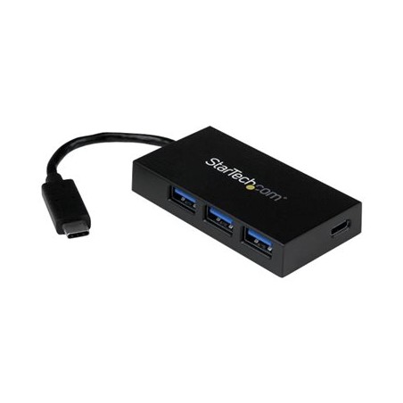 StarTech.com 4-Port USB 3.0 Hub - Powered USB 3.1 Gen 1 Hub - USB-C to 1x USB-C and 3x USB-A Adapter - USB-C Port Expander