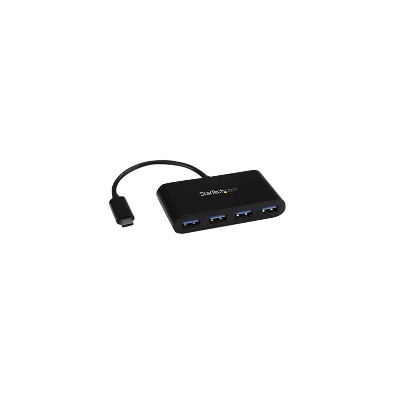 StarTech.com 4-Port USB-C Hub - Portable USB-C to 4x USB-A Hub - Bus-Powered USB 3.1 Gen 1 Type-C Hub - USB 3.0 Port Expander