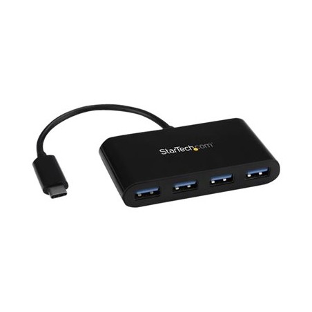 StarTech.com 4-Port USB-C Hub - Portable USB-C to 4x USB-A Hub - Bus-Powered USB 3.1 Gen 1 Type-C Hub - USB 3.0 Port Expander
