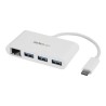 StarTech.com 3 Port USB C Hub w/ Gigabit Ethernet ? USB Type C to 3 x USB-A ? Multi Port USB 3.0 Hub for MacBook Pro