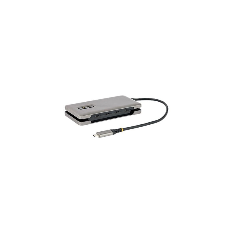 StarTech.com 4-Port USB-C Hub, 4x USB-C Ports, USB 3.1 10Gbps, Portable USB C Hub with 100W Power Delivery Pass-Through