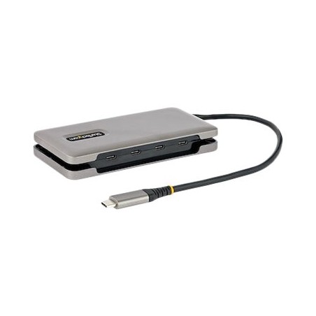StarTech.com 4-Port USB-C Hub, 4x USB-C Ports, USB 3.1 10Gbps, Portable USB C Hub with 100W Power Delivery Pass-Through