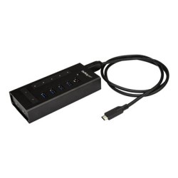 StarTech.com 7 Port USB C Hub, USB Type-C to 2x USB-C/5x USB-A, Moutable Metal Hub, USB 3.0, SuperSpeed 5Gbps USB 3.1/USB 3.2