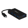 StarTech.com 4 Port USB C Hub with 4x USB-A Ports USB 3.0 (USB 3.1/3.2 Gen 1 SuperSpeed 5Gbps), USB Bus or Self Power, Portable