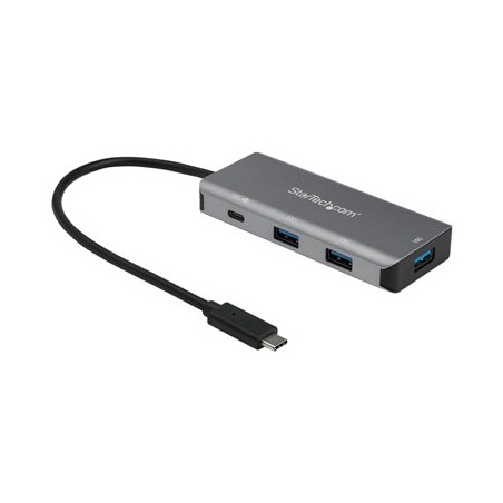 StarTech.com 4 Port USB C Hub (10Gbps) to 3x USB-A & 1x USB-C, 100W Power Delivery Passthrough Charging, Compact/Portable USB
