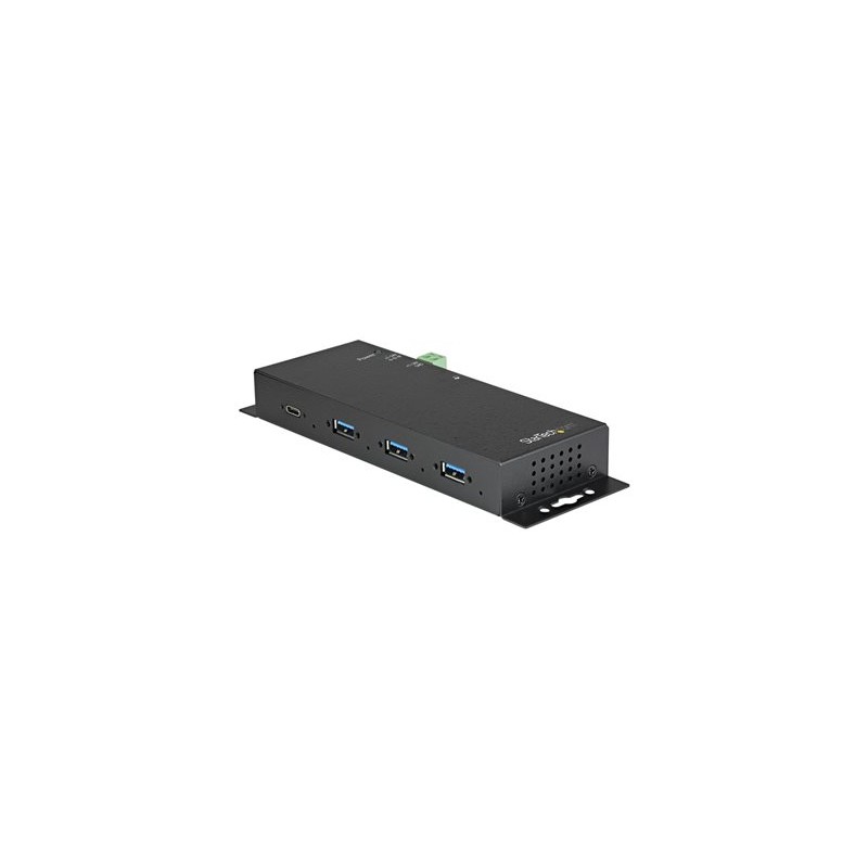 StarTech.com 4 Port USB C Hub 10Gbps - Metal Industrial USB 3.2/3.1 Gen 2 Type-C Hub - 3A/1C - USB-C or USB-A Host - Mountable