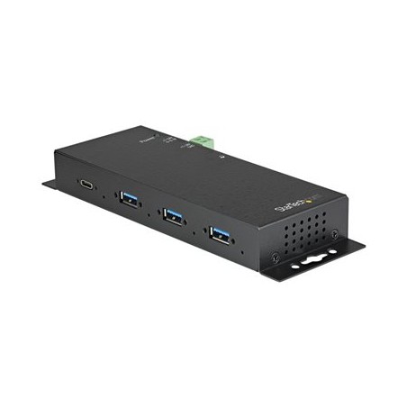 StarTech.com 4 Port USB C Hub 10Gbps - Metal Industrial USB 3.2/3.1 Gen 2 Type-C Hub - 3A/1C - USB-C or USB-A Host - Mountable
