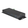 StarTech.com 4 Port USB C Hub 10Gbps - Metal Industrial USB 3.2/3.1 Gen 2 Type-C Hub - 3A/1C - USB-C or USB-A Host - Mountable