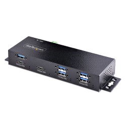StarTech.com 7-Port Industrial USB Hub 10Gbps Hub, Metal, Mountable, TAA - Rozbocovac - prumyslový - 7 x USB 3.2 Gen 2