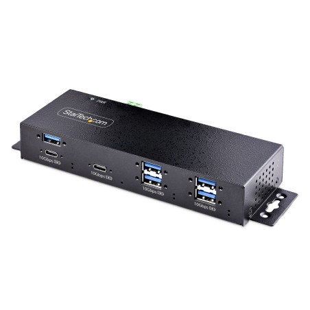 StarTech.com 7-Port Industrial USB Hub 10Gbps Hub, Metal, Mountable, TAA - Rozbocovac - prumyslový - 7 x USB 3.2 Gen 2