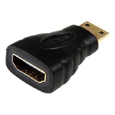 StarTech.com Mini HDMI to HDMI Adapter, 4K High Speed HDMI Adapter, 4K 30Hz Ultra HD High Speed HDMI Adapter, HDMI 1.4, Gold