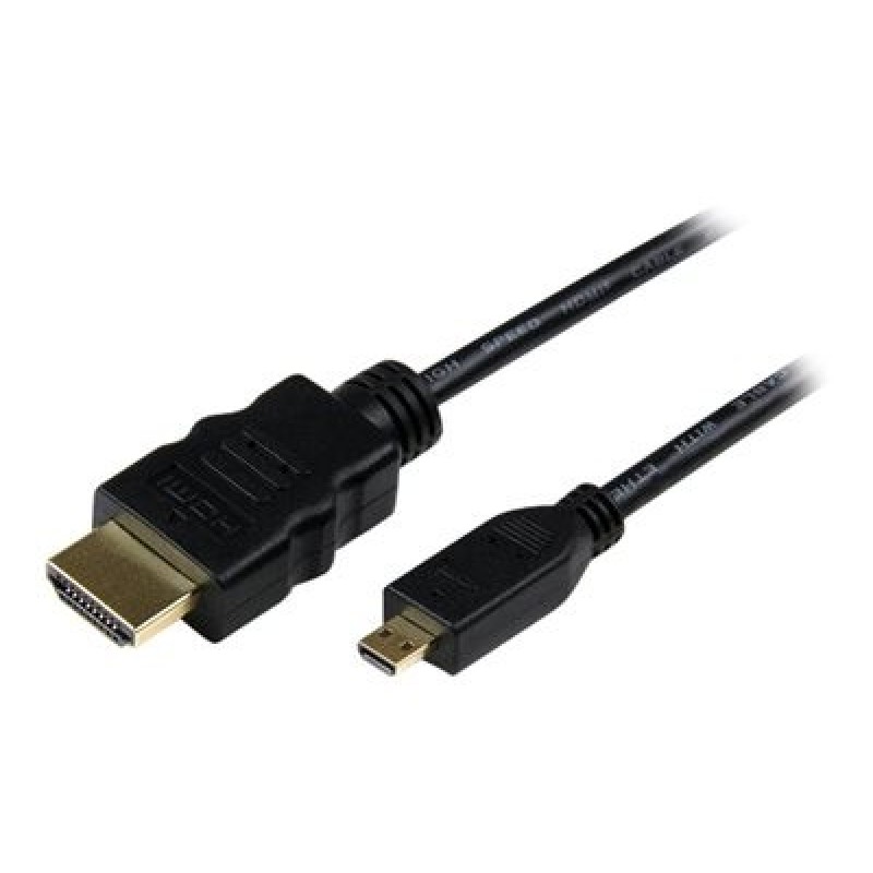 StarTech.com 0.5m High Speed HDMI Cable with Ethernet HDMI to HDMI Micro - Kabel HDMI s ethernetem - HDMI s piny (male) do 19