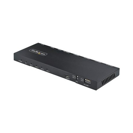 StarTech.com 4-Port HDMI Splitter, 4K 60Hz HDMI 2.0 Video, 1 In 4 Out HDMI Splitter, 4K HDMI Splitter w/Built-in Scaler