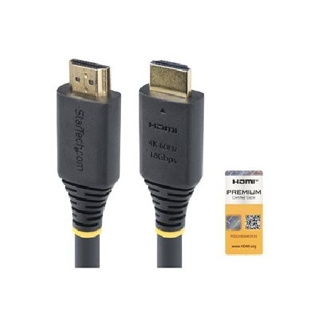 StarTech.com 1.5m (4.9ft) Premium Certified High Speed HDMI Cable, 4K60Hz - Prémiově vysoká rychlost - kabel HDMI s ethernetem