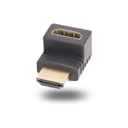 StarTech.com Down Angle HDMI 2.0 Adapter, 90-Degree HDMI Port Saver, M/F - High Speed - HDMI adaptér - HDMI s piny (male) do