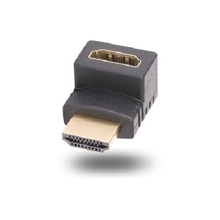 StarTech.com Down Angle HDMI 2.0 Adapter, 90-Degree HDMI Port Saver, M/F - High Speed - HDMI adaptér - HDMI s piny (male) do