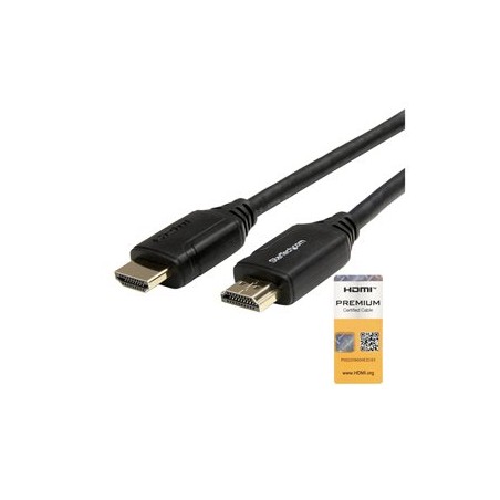 StarTech.com 6ft (2m) Premium Certified HDMI 2.0 Cable with Ethernet, High Speed Ultra HD 4K 60Hz HDMI Cable HDR10, HDMI Cord