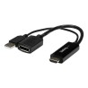 StarTech.com 4K 30Hz HDMI to DisplayPort Video Adapter w/ USB Power - 6 in - HDMI 1.4 (Male) to DP 1.2 (Female) Active Monitor