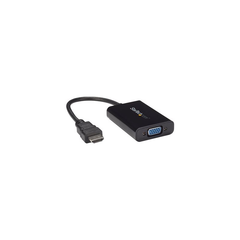 StarTech.com HDMI to VGA Video Adapter Converter with Audio for Desktop PC / Laptop / Ultrabook - 1920x1080 - Video adaptér
