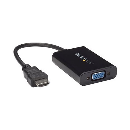 StarTech.com HDMI to VGA Video Adapter Converter with Audio for Desktop PC / Laptop / Ultrabook - 1920x1080 - Video adaptér