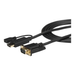 StarTech.com HDMI to VGA Cable - 3 ft / 1m - 1080p - 1920 x 1200 - Active HDMI Cable - Monitor Cable - Computer Cable