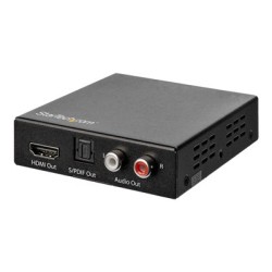 StarTech.com HDMI Audio Extractor - 4K 60Hz - HDMI Audio De-embedder - HDR - Toslink Optical Audio - Dual RCA Audio - HDMI