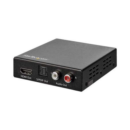 StarTech.com HDMI Audio Extractor - 4K 60Hz - HDMI Audio De-embedder - HDR - Toslink Optical Audio - Dual RCA Audio - HDMI