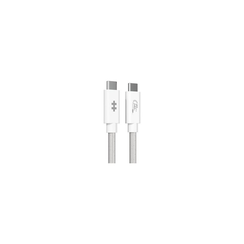 Hyper HyperDrive Next - USB kabel - USB-C (M) do USB-C (M) - USB4 - 1.2 m - bílá