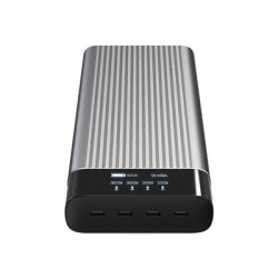 HyperJuice HJ245B - Power banka - USB-C - 27000 mAh - 245 Watt - PD 2.0, PD 3.0, QC 2.0, QC 3.0, Apple 2.4A, QC 4.0+ - 4