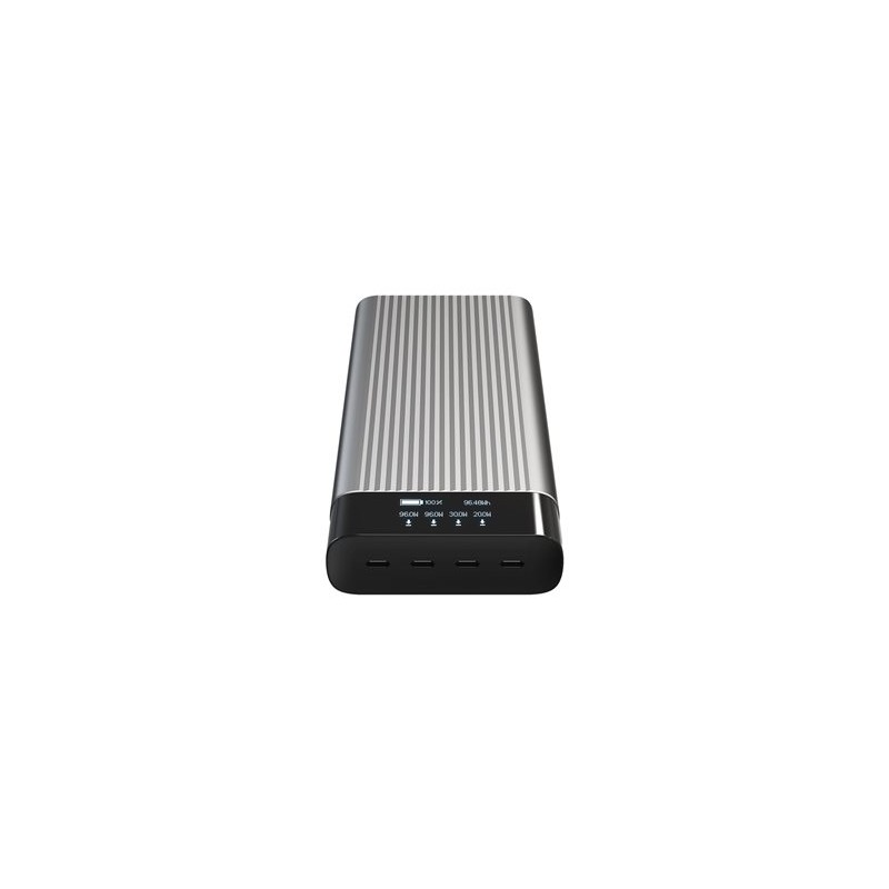 HyperJuice HJ245B - Power banka - USB-C - 27000 mAh - 245 Watt - PD 2.0, PD 3.0, QC 2.0, QC 3.0, Apple 2.4A, QC 4.0+ - 4