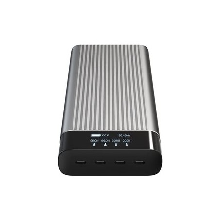 HyperJuice HJ245B - Power banka - USB-C - 27000 mAh - 245 Watt - PD 2.0, PD 3.0, QC 2.0, QC 3.0, Apple 2.4A, QC 4.0+ - 4