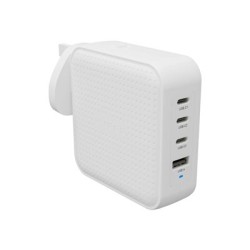 Targus HyperJuice - Síťový adaptér - GaN - 100 Wh - QC 3.0, Power Delivery 3.0 + PPS - 4 výstupní konektory (USB, 3 x USB-C)