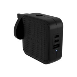 Targus HyperJuice - Síťový adaptér - GaN - 70 Watt - QC 3.0, Power Delivery 3.0 + PPS - 3 výstupní konektory (USB, 2 x USB-C)