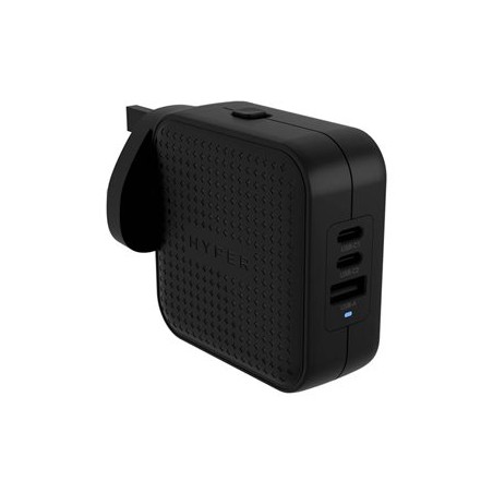 Targus HyperJuice - Síťový adaptér - GaN - 70 Watt - QC 3.0, Power Delivery 3.0 + PPS - 3 výstupní konektory (USB, 2 x USB-C)