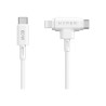 HyperJuice - Kabel Lightning - USB-C s piny (male) do Lightning, USB-C s piny (male) - 1.5 m - bílá