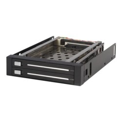 StarTech.com 2 Drive 2.5in Trayless Hot Swap SATA Mobile Rack Backplane - Dual Drive SATA Mobile Rack Enclosure for 3.5 HDD