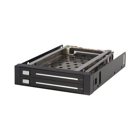 StarTech.com 2 Drive 2.5in Trayless Hot Swap SATA Mobile Rack Backplane - Dual Drive SATA Mobile Rack Enclosure for 3.5 HDD