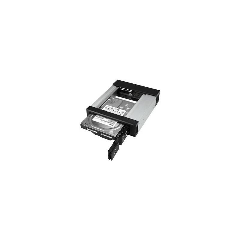 StarTech.com 5.25" to 3.5" Trayless Hard Drive Hot Swap Bay - Removable Hard Drive Bay for 3.5" SATA/SAS Drives - Aluminum