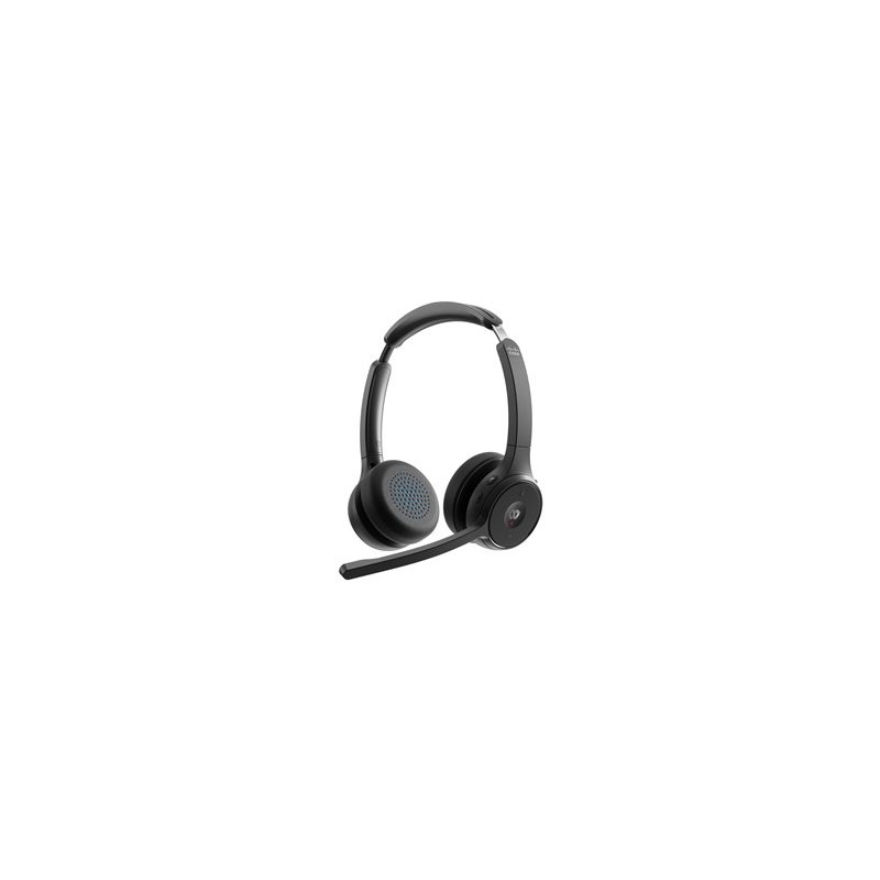 Cisco Headset 722 - Náhlavní souprava - náhlavní - Bluetooth - bezdrátový - uhlíková čerň - Cisco Webex Certified