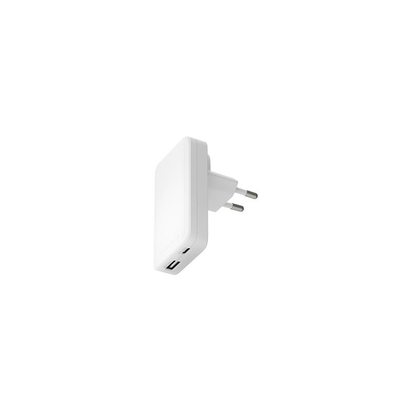 dbramante1928 re-charge Pro - Síťový adaptér - slim - 45 Watt - 2 výstupní konektory (USB-C, USB) - bílá